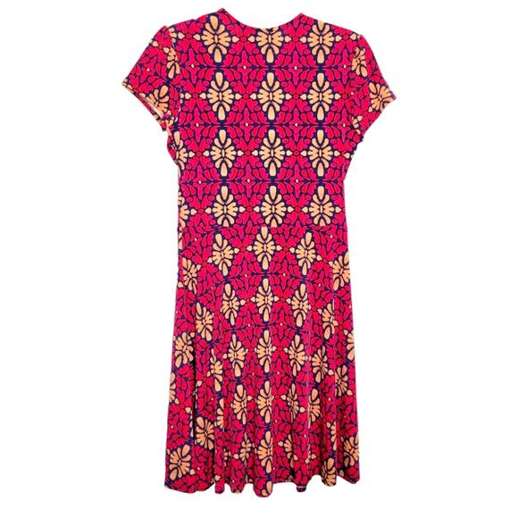 Leota Sweetheart Jersey Knit Faux Wrap Dress in Terazzo Print Size Medium - Picture 4 of 9